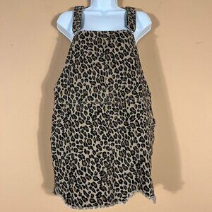 ENTRO Leopard  Black/Tan Mini Dress NWT